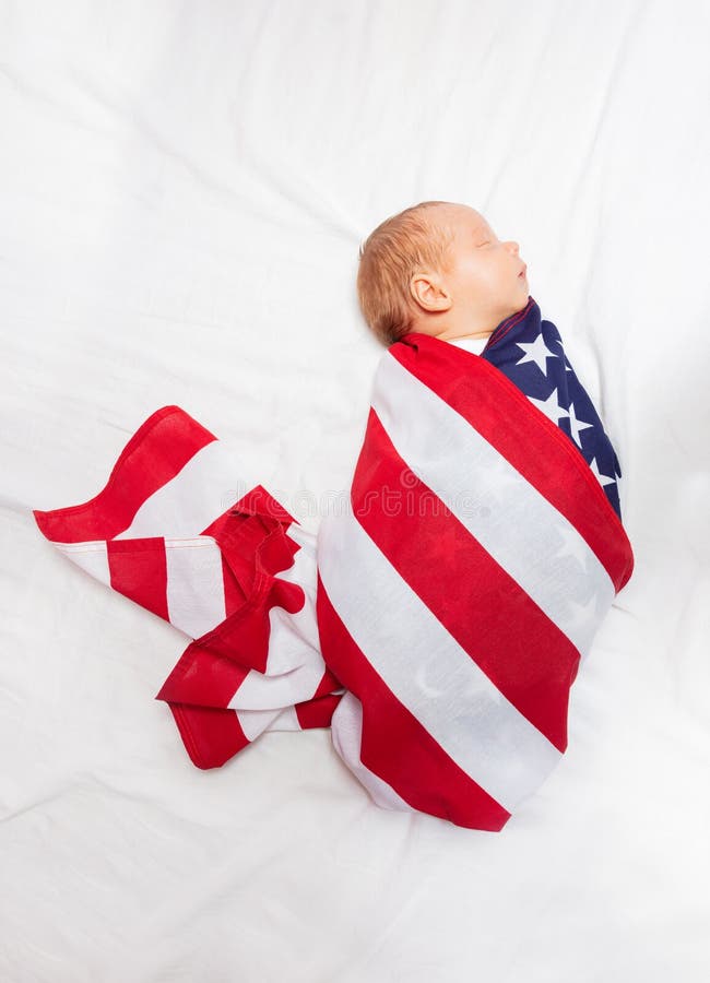 baby in American flag