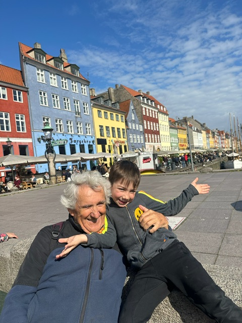 Neil and grandson in Amsterdam