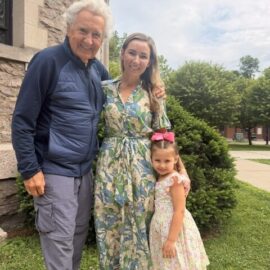 Neil w graddaughter Edie and her mom