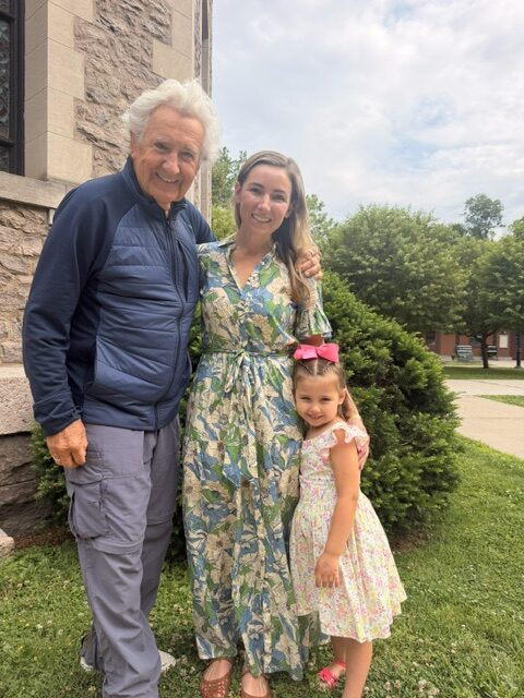 Neil w graddaughter Edie and her mom